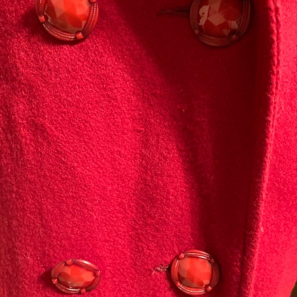 Vintage Miss New Yorker Red Wool coat size large - Picture 4 of 7